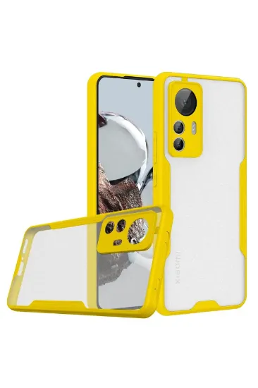 Newface Xiaomi Mi 12T Kılıf Platin Silikon - Sarı resmi