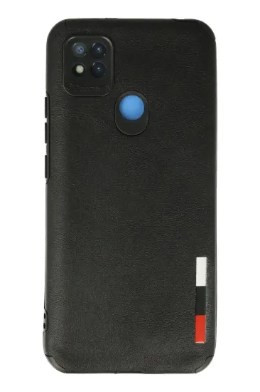 Newface Xiaomi Redmi 9C Kılıf Loop Deri Silikon - Siyah resmi
