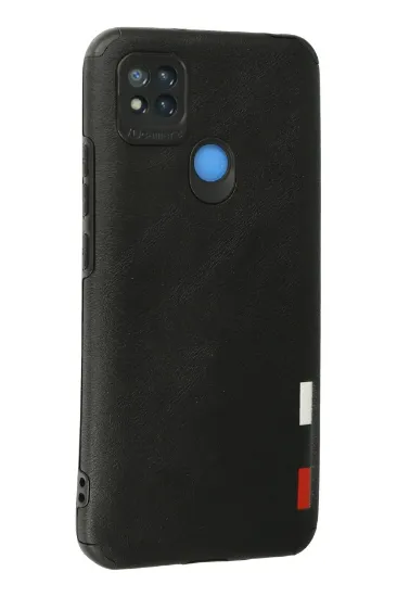 Newface Xiaomi Redmi 9C Kılıf Loop Deri Silikon - Siyah resmi