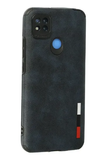Newface Xiaomi Redmi 9C Kılıf Loop Deri Silikon - Lacivert resmi