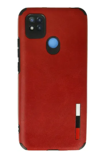 Newface Xiaomi Redmi 9C Kılıf Loop Deri Silikon - Kırmızı resmi