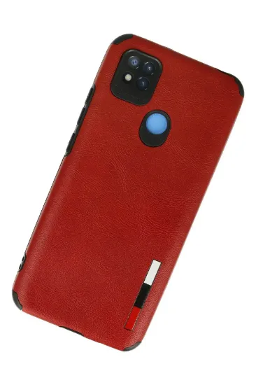 Newface Xiaomi Redmi 9C Kılıf Loop Deri Silikon - Kırmızı resmi