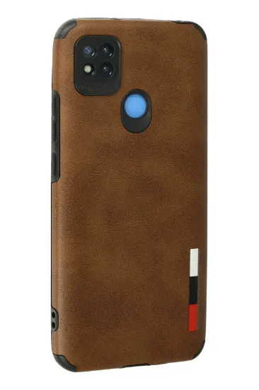 Newface Xiaomi Redmi 9C Kılıf Loop Deri Silikon - Kahverengi resmi