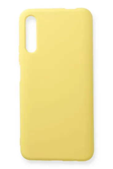 Newface Huawei P Smart Pro / Y9S Kılıf Nano içi Kadife Silikon - Sarı resmi