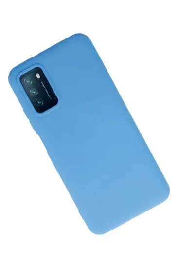 Newface Xiaomi Pocophone M3 Kılıf Nano içi Kadife Silikon - Mavi resmi