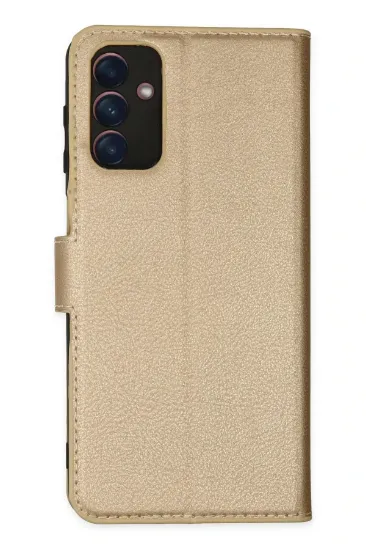 Newface Samsung Galaxy A04S Kılıf Trend S Plus Kapaklı Kılıf - Gold resmi