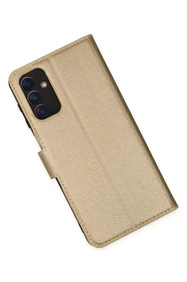 Newface Samsung Galaxy A04S Kılıf Trend S Plus Kapaklı Kılıf - Gold resmi