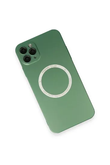Newface iPhone 11 Pro Max Kılıf Jack Magneticsafe Lens Silikon - Yeşil resmi