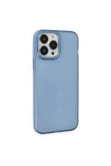 Newface iPhone 14 Pro Max Kılıf Modos Metal Kapak - Mavi resmi