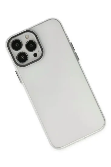 Newface iPhone 13 Pro Max Kılıf Modos Metal Kapak - Şeffaf resmi