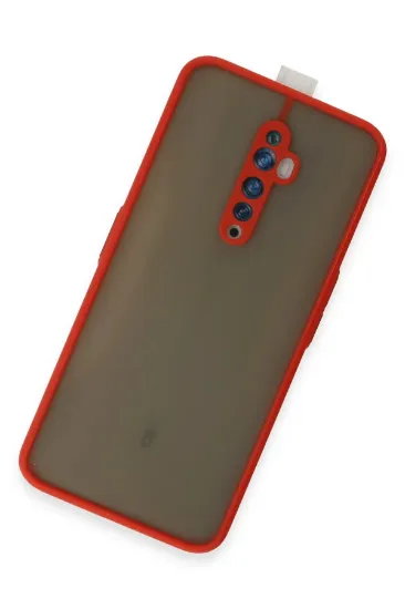 Newface Oppo Reno 2Z Kılıf Montreal Silikon Kapak - Kırmızı resmi