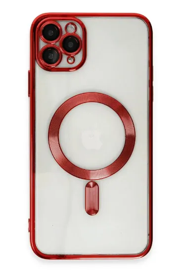 Newface iPhone 11 Pro Kılıf Kross Magneticsafe Kapak - Kırmızı resmi