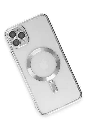 Newface iPhone 11 Pro Max Kılıf Kross Magneticsafe Kapak - Gümüş resmi
