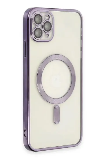 Newface iPhone 11 Pro Max Kılıf Kross Magneticsafe Kapak - Mor resmi
