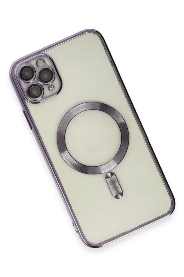 Newface iPhone 11 Pro Max Kılıf Kross Magneticsafe Kapak - Mor resmi