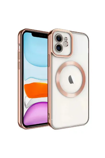 Newface iPhone 12 Kılıf Kross Magneticsafe Kapak - Rose resmi
