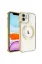 Newface iPhone 12 Kılıf Kross Magneticsafe Kapak - Gold resmi
