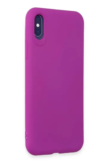 Newface iPhone X Kılıf First Silikon - Mor resmi