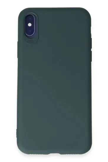 Newface iPhone X Kılıf First Silikon - Koyu Yeşil resmi