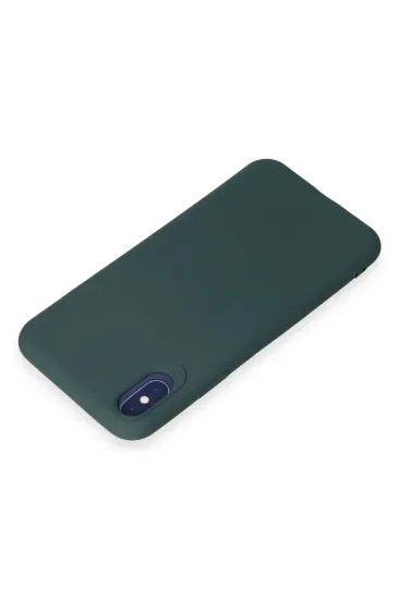 Newface iPhone X Kılıf First Silikon - Koyu Yeşil resmi