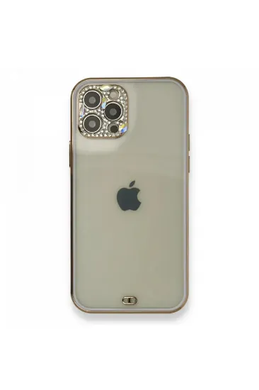 Newface iPhone 12 Pro Kılıf Liva Taşlı Silikon - Mor resmi