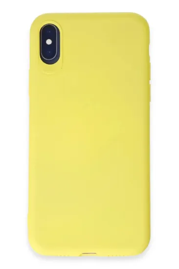 Newface iPhone X Kılıf First Silikon - Sarı resmi