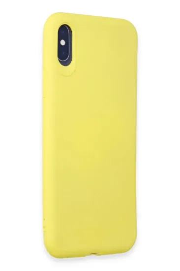 Newface iPhone X Kılıf First Silikon - Sarı resmi