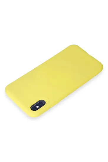 Newface iPhone X Kılıf First Silikon - Sarı resmi