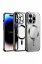 Newface iPhone 12 Pro Kılıf Kross Magneticsafe Kapak - Gümüş resmi