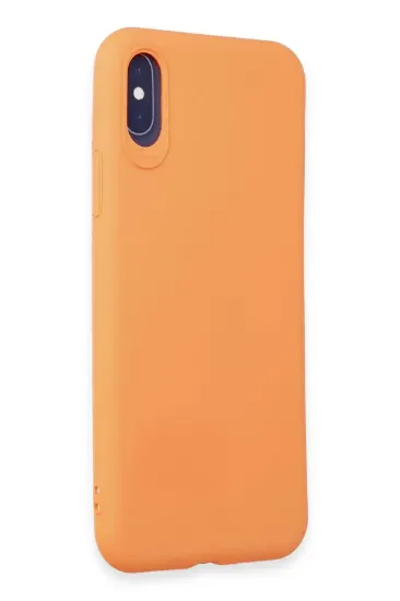 Newface iPhone X Kılıf First Silikon - Turuncu resmi
