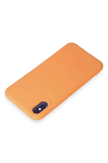 Newface iPhone X Kılıf First Silikon - Turuncu resmi