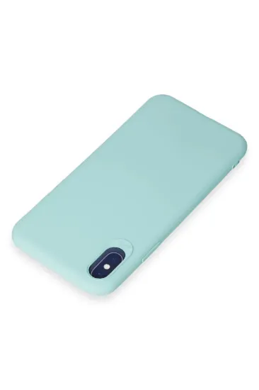 Newface iPhone X Kılıf First Silikon - Turkuaz resmi