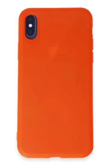 Newface iPhone X Kılıf First Silikon - Parlak Turuncu resmi