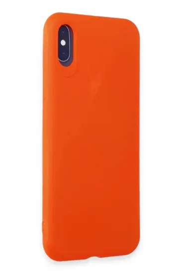Newface iPhone X Kılıf First Silikon - Parlak Turuncu resmi