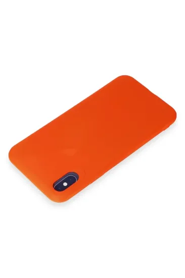 Newface iPhone X Kılıf First Silikon - Parlak Turuncu resmi