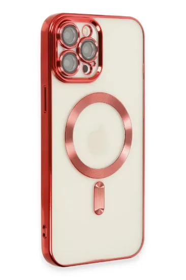 Newface iPhone 12 Pro Max Kılıf Kross Magneticsafe Kapak - Kırmızı resmi