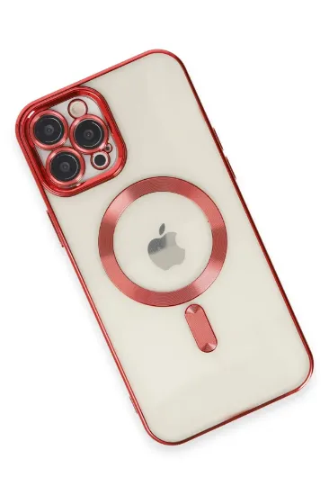 Newface iPhone 12 Pro Max Kılıf Kross Magneticsafe Kapak - Kırmızı resmi