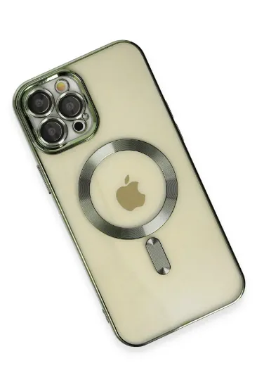 Newface iPhone 12 Pro Max Kılıf Kross Magneticsafe Kapak - Koyu Yeşil resmi