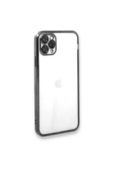 Newface iPhone 11 Pro Kılıf Razer Lensli Silikon - Gümüş resmi