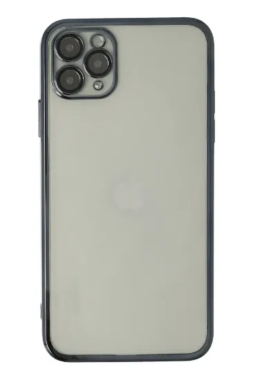 Newface iPhone 11 Pro Max Kılıf Razer Lensli Silikon - Siyah resmi