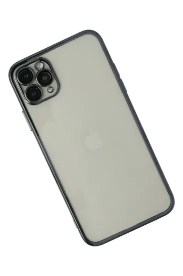 Newface iPhone 11 Pro Max Kılıf Razer Lensli Silikon - Siyah resmi