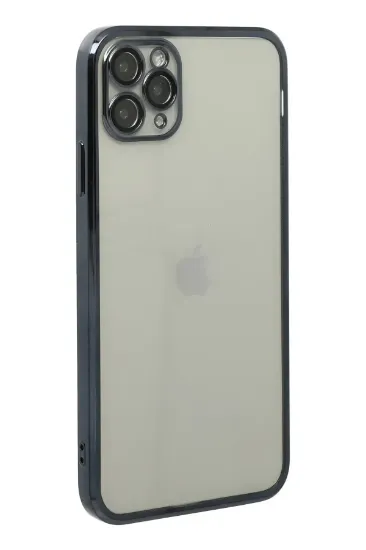 Newface iPhone 11 Pro Max Kılıf Razer Lensli Silikon - Siyah resmi