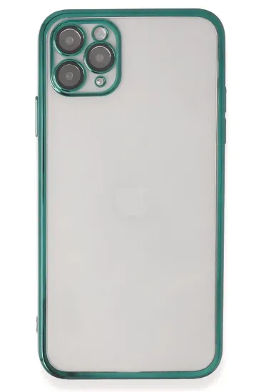 Newface iPhone 11 Pro Max Kılıf Razer Lensli Silikon - Yeşil resmi