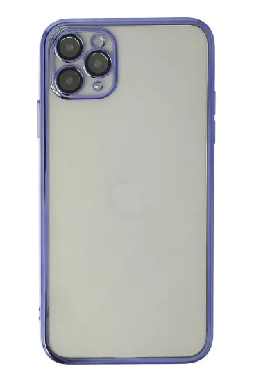 Newface iPhone 11 Pro Max Kılıf Razer Lensli Silikon - Mor resmi