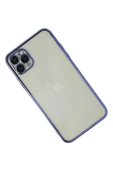 Newface iPhone 11 Pro Max Kılıf Razer Lensli Silikon - Mor resmi