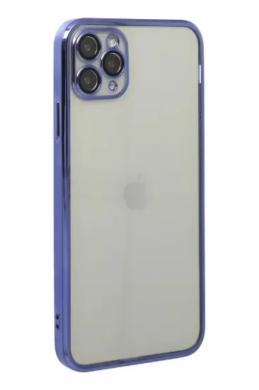 Newface iPhone 11 Pro Max Kılıf Razer Lensli Silikon - Mor resmi