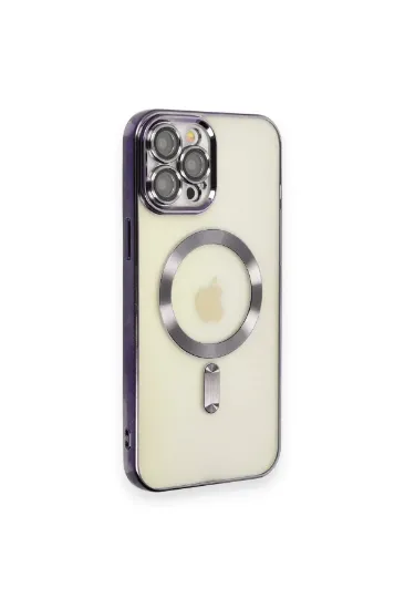 Newface iPhone 12 Pro Max Kılıf Kross Magneticsafe Kapak - Mor resmi