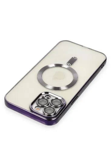 Newface iPhone 12 Pro Max Kılıf Kross Magneticsafe Kapak - Mor resmi