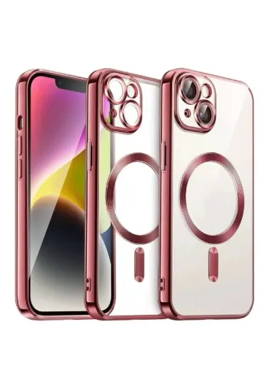 Newface iPhone 13 Kılıf Kross Magneticsafe Kapak - Kırmızı resmi