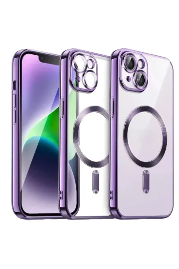 Newface iPhone 13 Kılıf Kross Magneticsafe Kapak - Mor resmi